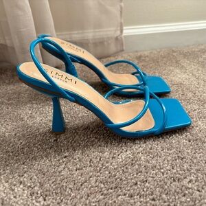 SIMI LONDON BLUE STRAPPY SLING BACK HEEL